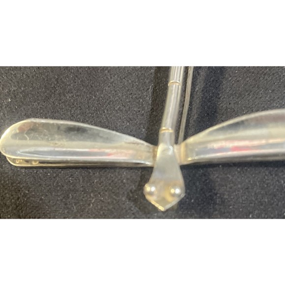 MEXICO STERLING SILVER 3D DRAGONFLY VINTAGE PIN BROOCH - Picture 2 of 6